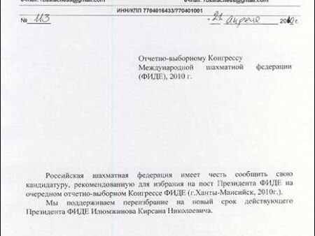 Официальное заявление ФИДЕ: Об этике и уважении в шахматном сообществе