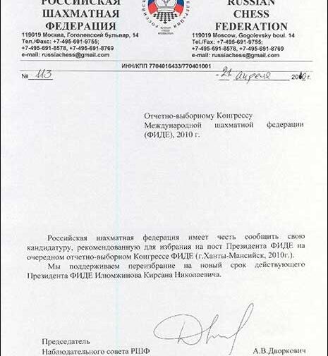 Официальное заявление ФИДЕ: Об этике и уважении в шахматном сообществе